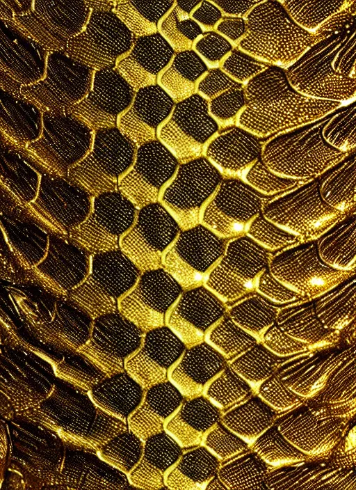 Prompt: photo of a dragon with gleaming metallic gold dragon scales for skin in the style of stefan kostic, realistic, full body shot in bikini, sharp focus, 8 k high definition, insanely detailed, intricate, elegant, art by stanley lau and artgerm, extreme bokeh foliage