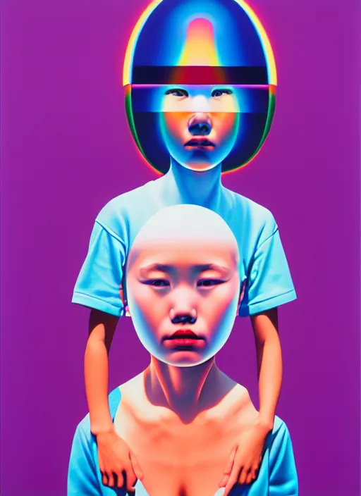 Image similar to cute girl by shusei nagaoka, kaws, david rudnick, airbrush on canvas, pastell colours, cell shaded, 8 k