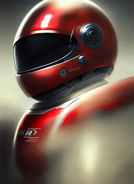 Image similar to a mechanical robotic shoei helmet for motogp highly detailed, digital painting, concept art, smooth, sharp focus, illustration, art by greg rutkowski