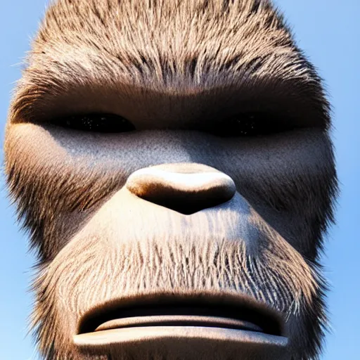 Image similar to clean shaven bigfoot