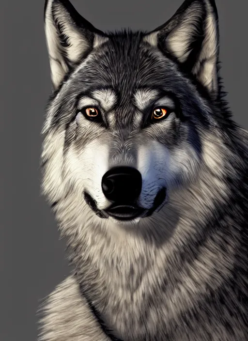 Prompt: a highly detailed airbrush painting of a wolf who is shepard, trending on artstation, unreal 5, daz, hyperrealistic, octane render, dungeons and dragons, dynamic lighting