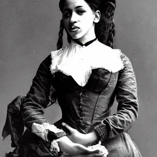 Image similar to Old Victorian photo of Cardi B