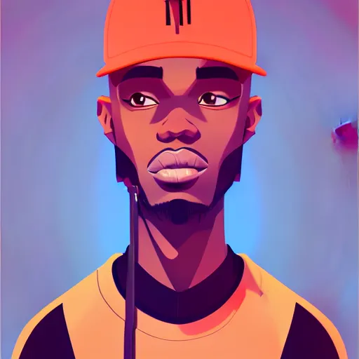 Image similar to 2 d character design, male rapper, vector art, digital art, portrait, 4 k, 8 k, sharp focus, smooth, illustration, concept art, music artist