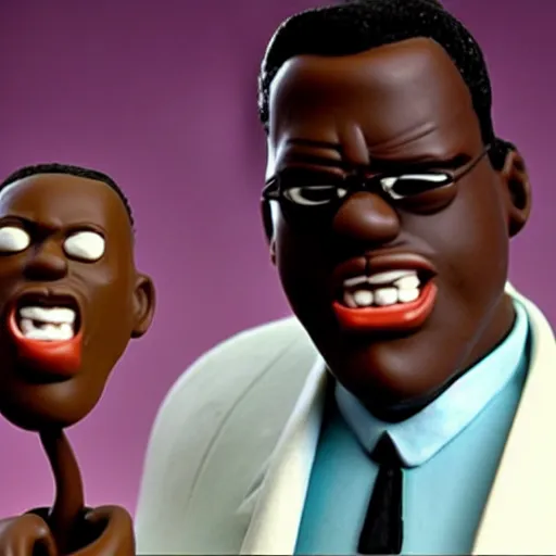 Prompt: bernie mac, made of clay, claymation