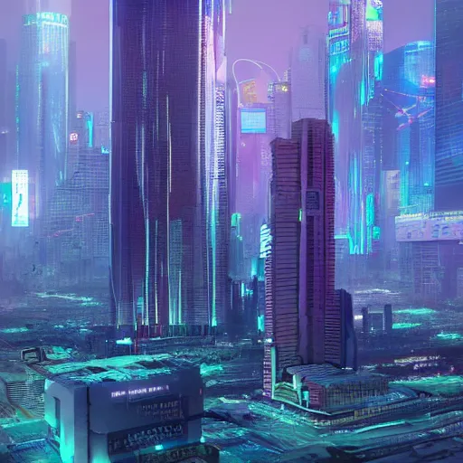 Image similar to shenzhen, cyberpunk, by beeple