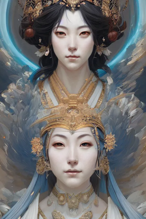 Prompt: goddess of the japan, highly detailed, digital painting, artstation, concept art, smooth, sharp focus, illustration, unreal engine 5, 8 k, art by artgerm and greg rutkowski and edgar maxence