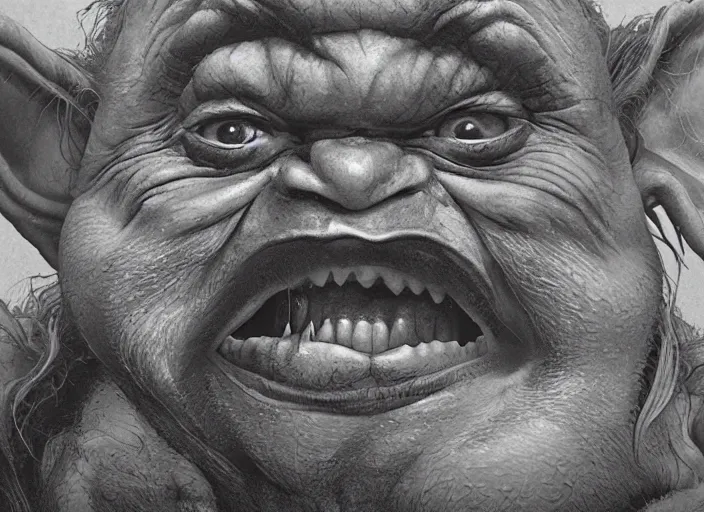 Image similar to a highly detailed portrait of Danny Devito as a crazy laughing drunk Yoda on a bad ketamine drug trip, pale green skin, descent into lunacy and madness, dizzy, trippy, artstation, cgsociety, very detailed, intricate, detailed illustration, by artgerm and greg rutkowski and alphonse mucha, sharp, smooth, masterpiece
