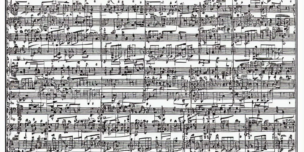 Prompt: baroque sheet music