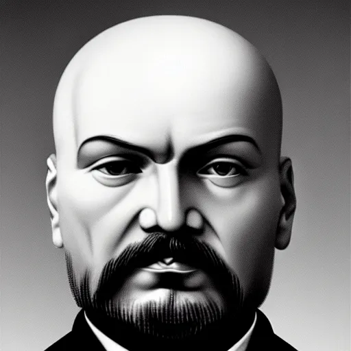 Prompt: hyperrealistic lenin portrait, sharp focus, elegant, highly detailed