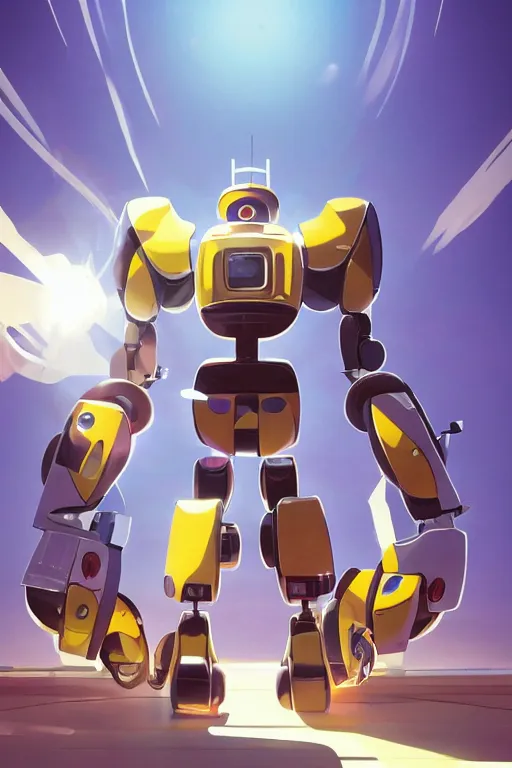 Image similar to metabots medabots medarotto medarot robot minimalist comics, behance hd by jesper ejsing, by rhads, makoto shinkai and lois van baarle, ilya kuvshinov, rossdraws global illumination ray tracing hdr radiating a glowing aura