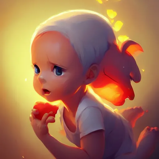 Prompt: very cute baby flame, minimalist, behance hd by jesper ejsing, by rhads, makoto shinkai and lois van baarle, ilya kuvshinov, rossdraws global illumination