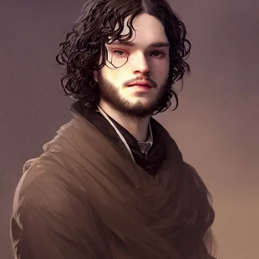 Image similar to portrait of john snow, intricate, elegant, highly detailed, digital painting, artstation, concept art, smooth, sharp focus, illustration, art by artgerm and greg rutkowski and alphonse mucha and william - adolphe bouguereau