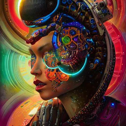 Image similar to lofi fractal cosmic divine biopunk portrait, pixar style, by tristan eaton stanley artgerm and tom bagshaw.