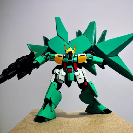 Image similar to gundam with a shark head and fins