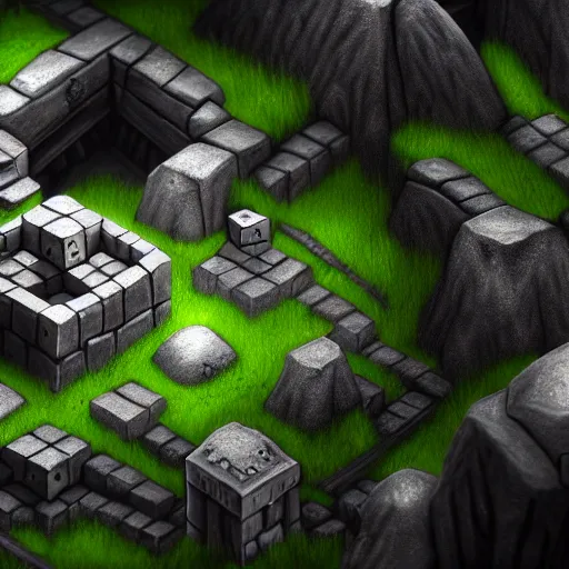 Image similar to dwarf fortress fan art, hd, 8 k, giant, epic, realistic photo, unreal engine, stone walls, prayer, powerful, cinematic lighting, small blobs, dungeon, violent, friendly, ray tracing, dynamic, epic composition, bright, fantastic, amusing, funny, monochrome drawing