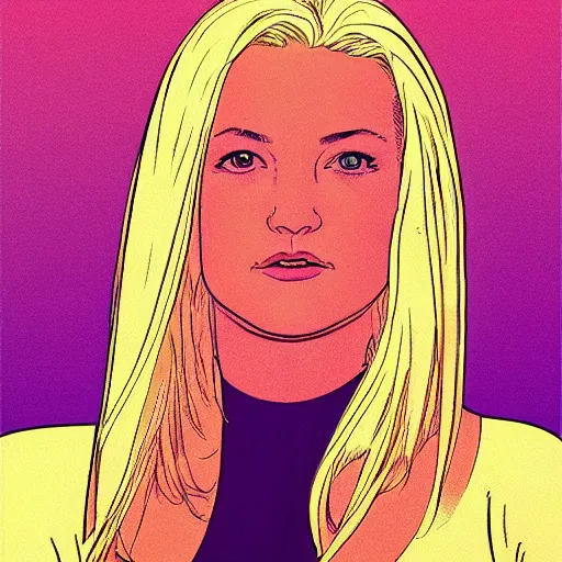 Image similar to kate hudson retro minimalist portrait by jean giraud, moebius starwatcher comic, 8 k