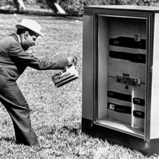 Image similar to cam footage of the fbi planting papers in a large safe, photo realistic,