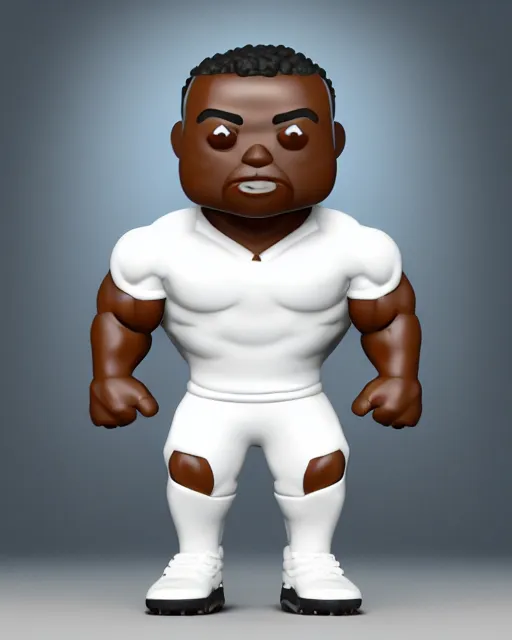 Prompt: full body 3 d render of soccer bodybuilder as a funko pop!, studio lighting, white background, single body, no shadow, blender, trending on artstation, 8 k, highly detailed