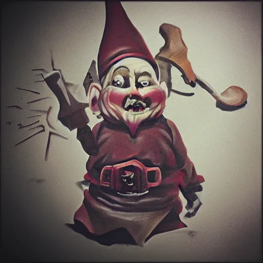 Prompt: “ menacing evil murderous gnomes, photorealism, scary ”
