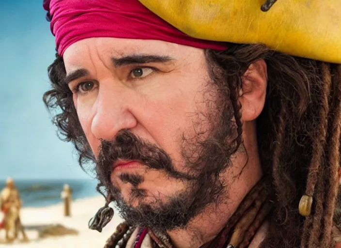 Image similar to ethan kline from h 3 h 3, movie still, from the new pirates of the caribbean movie, 8 k, realistic