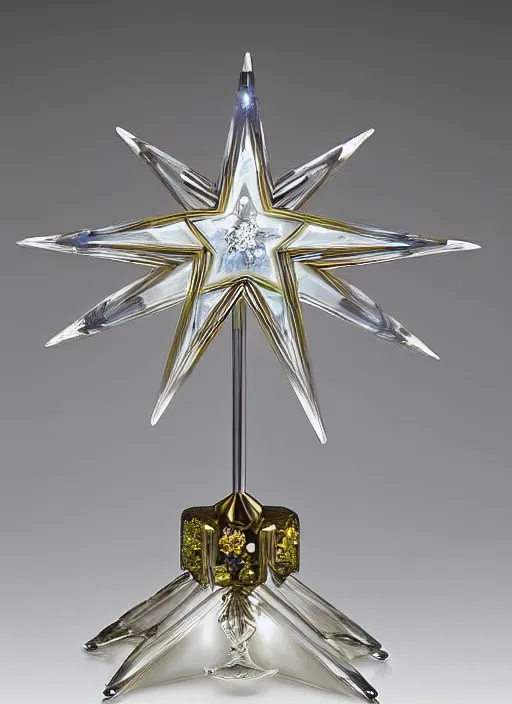Image similar to Table lamp in the shape of a star, with precious stones, designed by Rene Lalique