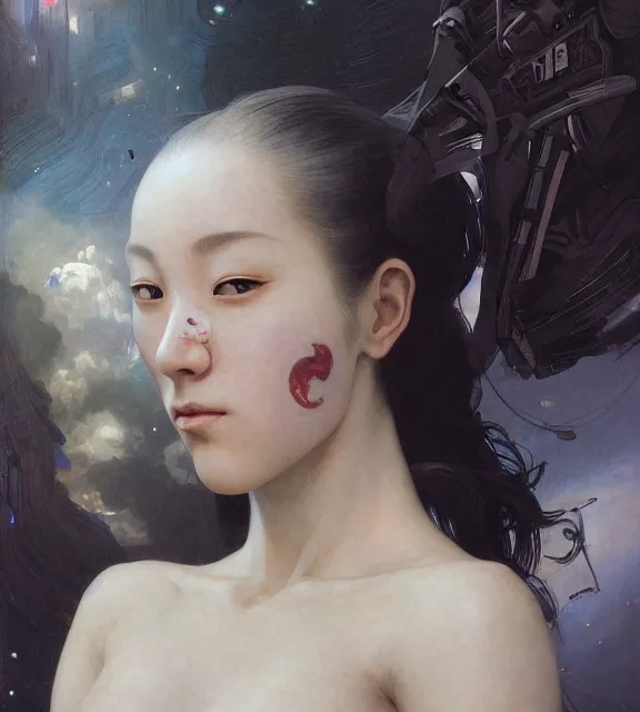 Image similar to portrait of a venus monster astronaut defined facial features, intricate abstract. cyberpunk, symmetrical facial features. by ruan jia and artgerm and range murata and wlop and ross tran and william - adolphe bouguereau and beeple. key art. fantasy illustration. award winning, artstation, intricate details, realistic, hyperdetailed, 8 k resolution.