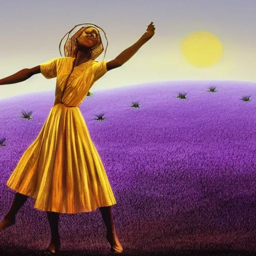 Image similar to the circle of life in the color purple
