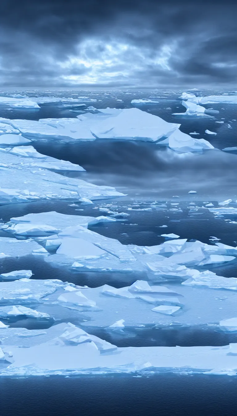 Prompt: highly detailed photo art of storm on the Antarctica in the style of Greg Rutswoski, wide angle shot, concept art, 8K detail post-processing