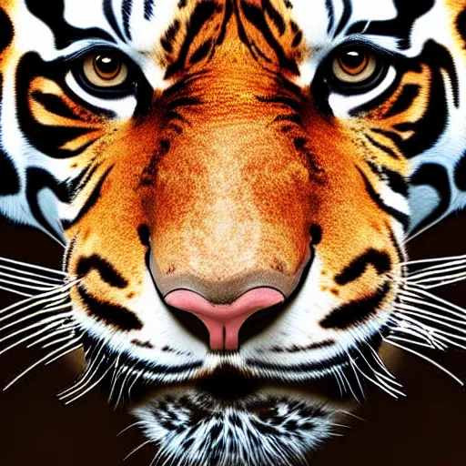 Prompt: a detailed digital art of a steve buscemi disguised as a tiger, 8k, ornate, intricate