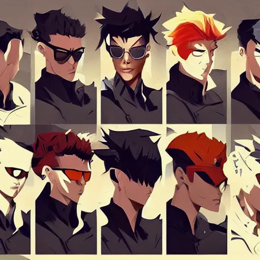 Image similar to face icon stylized minimalist trigun, loftis, cory behance hd by jesper ejsing, by rhads, makoto shinkai and lois van baarle, ilya kuvshinov, rossdraws global illumination