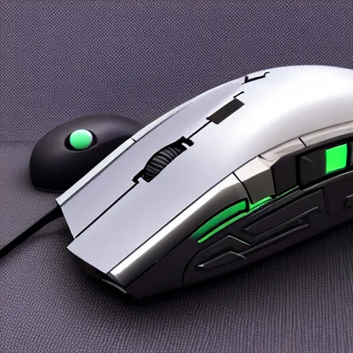 Image similar to a cybertronic mouse with weaponry