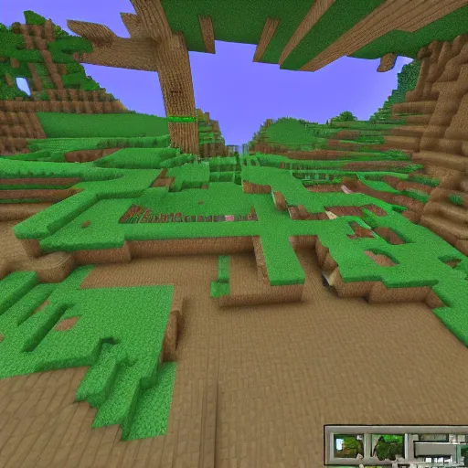 Image similar to minecraft map through amidst