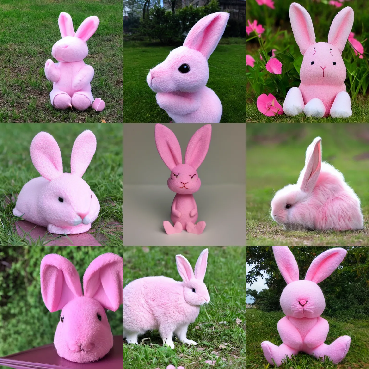a sweet pink rabbit with large ears | Stable Diffusion