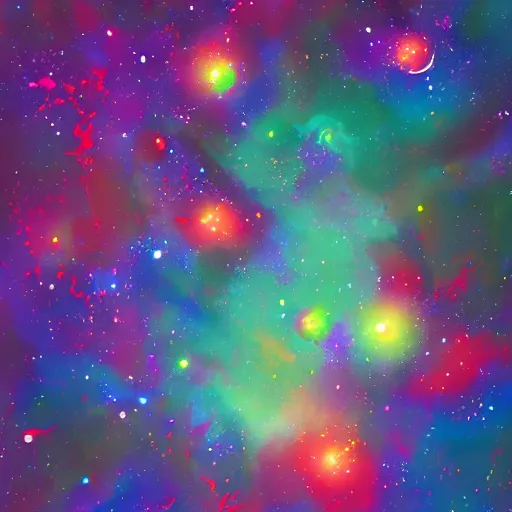 Image similar to galaxy paint splatter, artstation