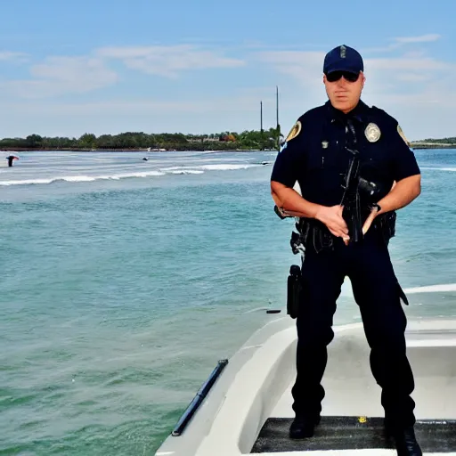 Image similar to shark police officer