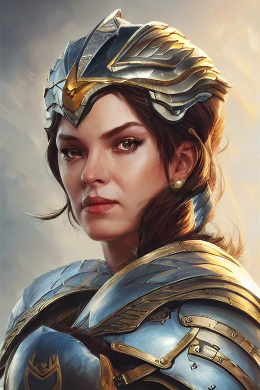 Image similar to amazon valkyrie athena, d & d, fantasy, portrait, highly detailed, headshot, digital painting, trending on artstation, concept art, sharp focus, illustration, art by artgerm and greg rutkowski and magali villeneuve