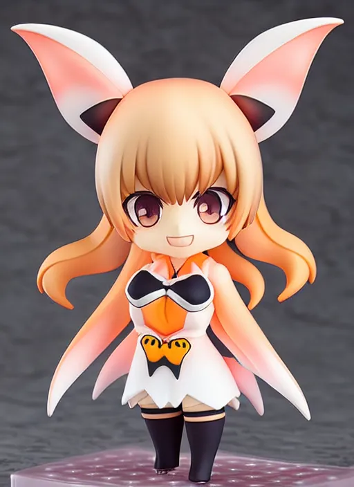 Prompt: nendoroid anime beautiful cute bat peach, fullbody, anime, nendoroid,