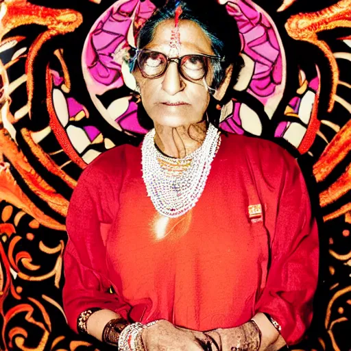 Prompt: Savitri Devi, photographed by Terry Richardson