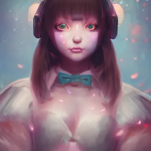 Image similar to A portrait of UwU Neko Girl, huggy wuggy from poppy playtime video game, fullbody, ultra high detailed, glowing lights, oil painting, Greg Rutkowski, Charlie Bowater, Beeple, unreal 5, DAZ, hyperrealistic, octane render, RPG portrait, dynamic lighting, fantasy art, beautiful face