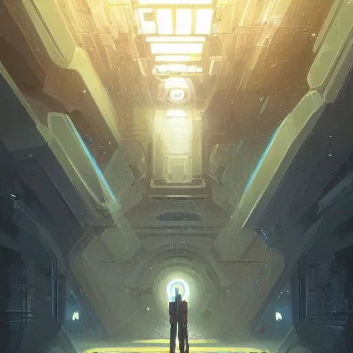 Image similar to an impenetrable vault, elegant digital illustration by greg rutkowski, cyberpunk, android netrunner