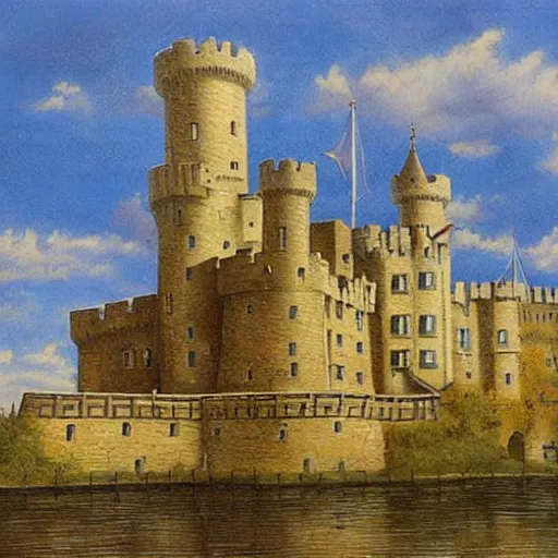 Prompt: the # splafluted castle by james gurney