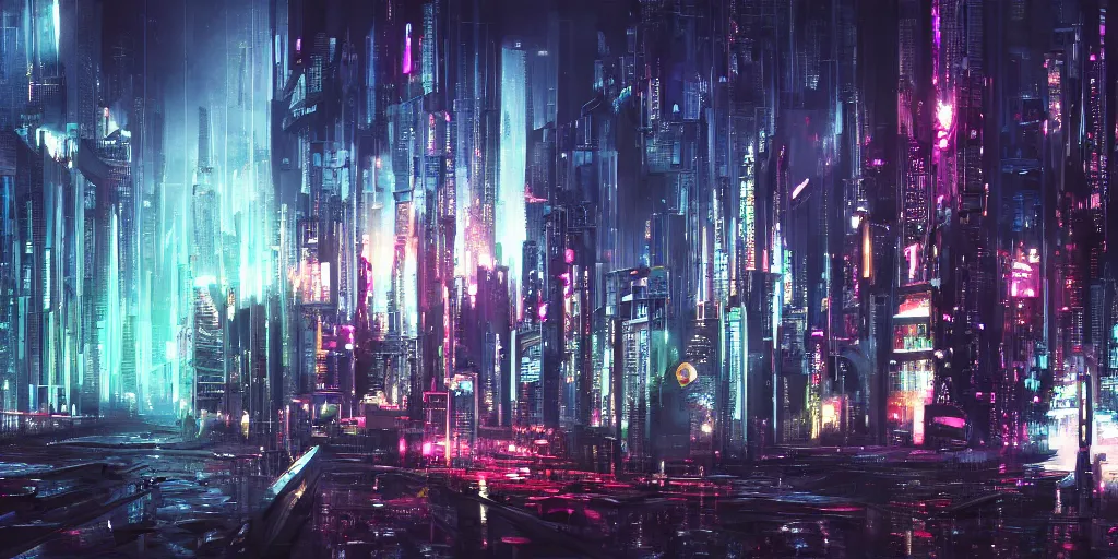 Prompt: cyberpunk landscape