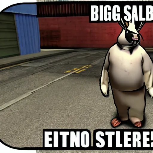 Image similar to big chungus rabbit in gta san andreas