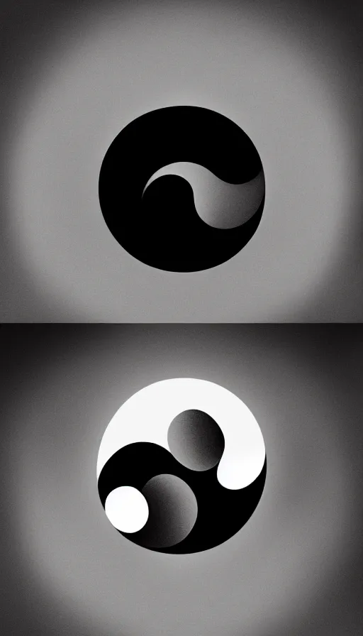 Image similar to Abstract representation of ying Yang concept, by Disney Concept Artists