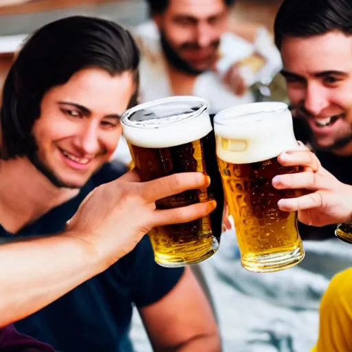 Image similar to people drinking beer, having fun