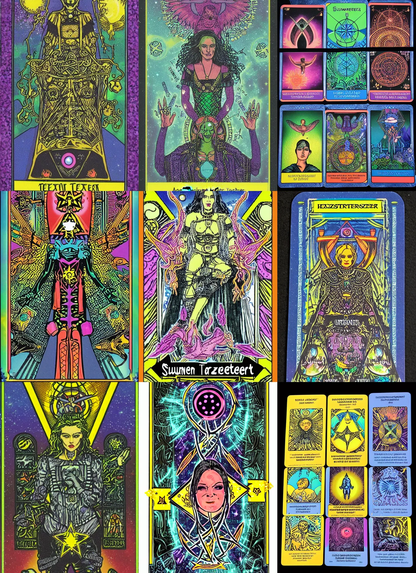 Prompt: suzanne treister tarot cards pack hexen 2.0 transhumanism card