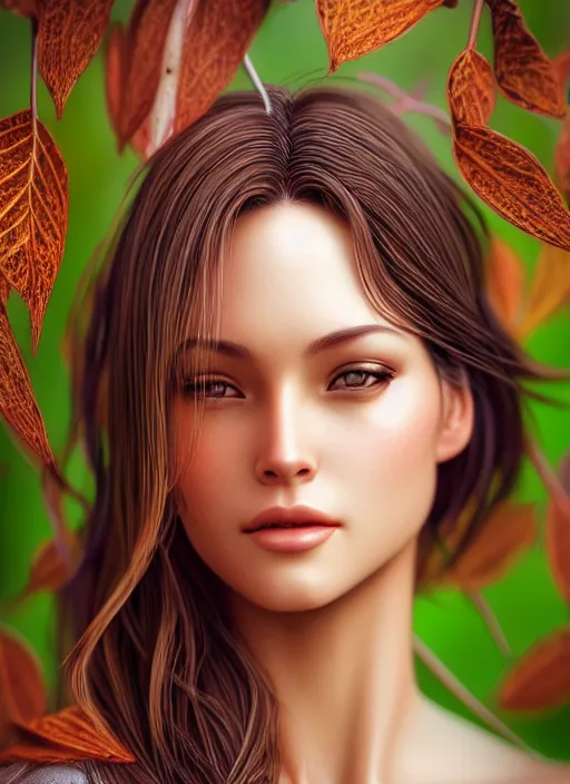 Image similar to photo of a gorgeous female in the style of stefan kostic, realistic, half body shot, sharp focus, 8 k high definition, insanely detailed, intricate, elegant, art by stanley lau and artgerm, extreme bokeh foliage