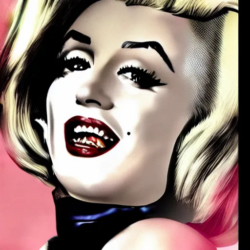 Prompt: Marilyn Monroe as Harley Quinn hyper realistic 4K quality