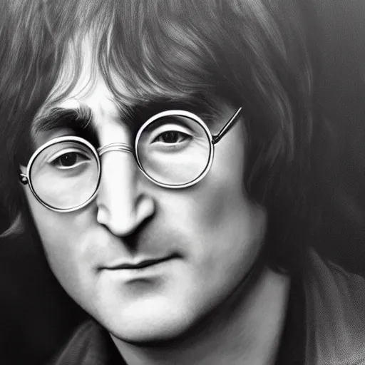 Image similar to John Lennon, hyper realistic, HD, HQ, photo realistic