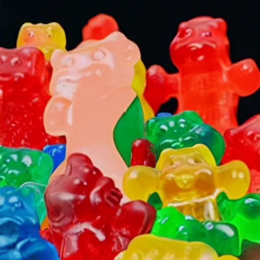 Prompt: gummy bear as anime character